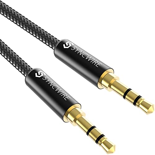 Syncwire Cable Jack 3.5 Macho Macho, Cable de Audio 3.5mm de Nylon Trenzado - 1M Cable Aux Cable Auxiliar Coche Estéreo para Auriculares, iPod, iPhone, iPad, Audio de Coche, Phones, MP3 Cover