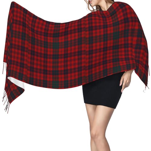 Ross - Red - Tartan - Clans Of Scotland Imitation Cashmere Tassel Scarf Winter Scarf Autumn Softest Classic Warm3