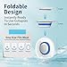 RUGUO Sitz Bath for Toilet Seat - Yoni Steam Seat - Sitz Bath for Hemorrhoids and Postpartum Care - Portable Bidet BPA Free - Foldable Basin for Epsom Salt Soak - Blue