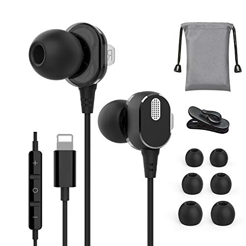 Kopfhörer für i Phone, In Ear Kopfhörer für i Phone mit Mikrofon und Lautsprechern, HiFi Klangqualität Kopfhörer Kompatibel mit i Phone 11,11