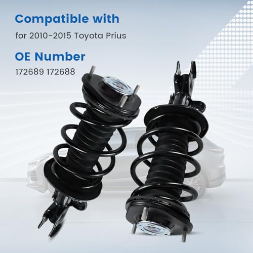 Pair Complete Struts Assembly for 2010 2011 2012 2013 2014 2015 Toyota Prius Front Struts Shock Absorber Suspension Driver Passenger Side Left & Right Replace 172689 172688 by BocraVant - Used condition - Image 3