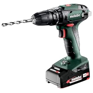 METABO 602245560 – Taladro percutor a bateria 18V / 2x 2,0 Ah Li-Ion SB 18 – portabrocas 10 mm con maletín