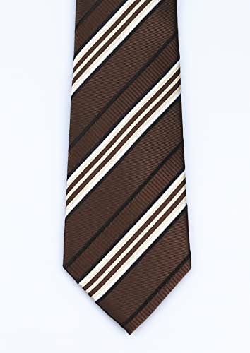 Image of Elfeves Men's Modern Striped Patterned Formal Ties College Daily Woven Neckties