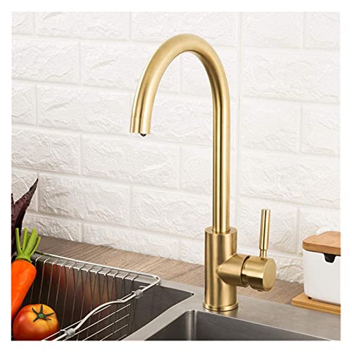 Robinet de cuisine en or pour rénovation îlot central moderne - 4
