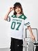 Yawtaut Girl's Jersey Shirts Number Graphic Oversized T-Shirt Boy Short Sleeve V Neck Mesh Tees Kids Sport Jersey Green