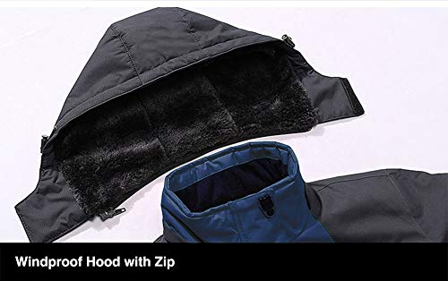 TACVASEN Heren Winter Waterdichte Winddichte Winterjas Warme Fleece Voering Ski Regenjas Met Kap - Image 3
