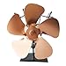 BUIDI SF204S Riscaldatore ad Aria a 5 Pale Stufa a Legna Stufa a Legna Ecofan Ventilatore Silenzioso Ventilatore Camino in Bronzo