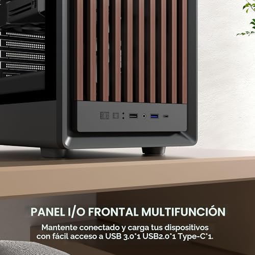 Funda ATX negra FOIFKIN M1 caja de computadora con 4 ventiladores PWM ARGB 7