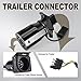 Agrieyes Premium 7 Pin to 4 Pin Trailer Adapter, 7 Way Blade to 4 Way Flat Trailer Plug, Waterproof Connector for RV Truck Caravan Utility Tow Vehicles