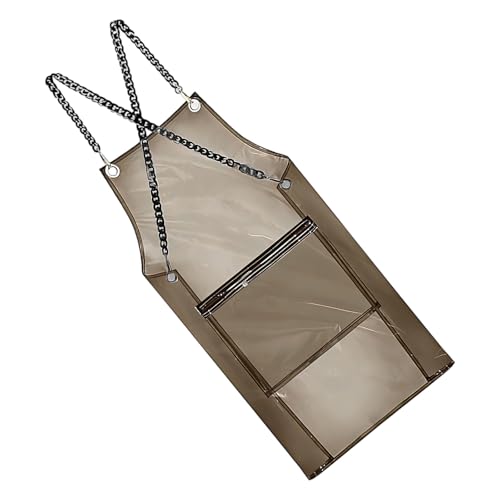 Delantal de peluquería impermeable transparente de 30 sedas con bolsillo frontal