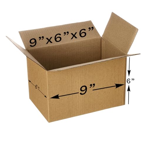 Image of BonKaso 3 Ply Corrugated Boxes for Packaging | 9 inchx6 inchx6 inch (Pack of 100) | Brown Cardboard Packing Boxes for Shipping, Moving & Storage | Carton Boxes for Courier & Goods Transportation
