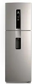 Geladeira Electrolux Frost Free Inverter 410L Água na Porta com AutoSense Duplex Inox Look (IW46S) 127V