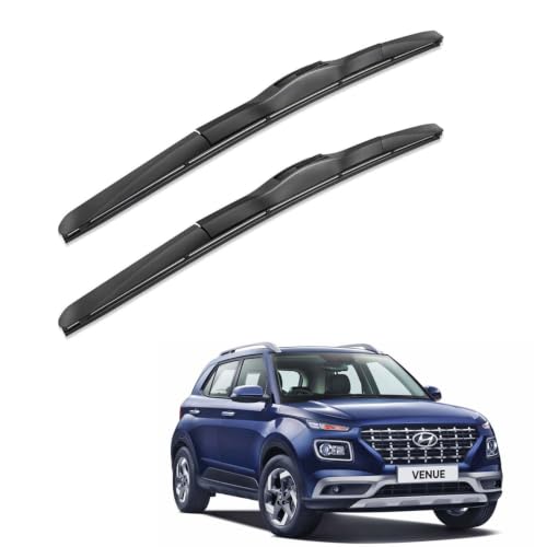 Image of Oshotto Frameless (O.E.M Type) Wiper Blades Compatible with Hyundai Venue (24 inch / 18 inch)