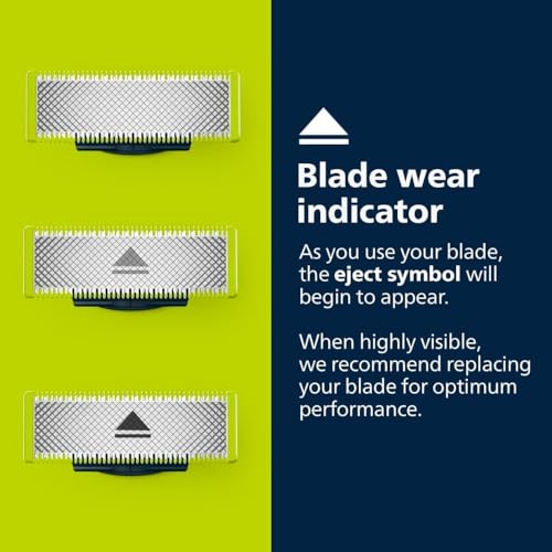 Philips Norelco OneBlade Cuchilla de recambio QP210/50 - Accesorio para máquina de afeitar (Shaving blade, Negro, Verde, Acero inoxidable, QP25xx, QP65xx)