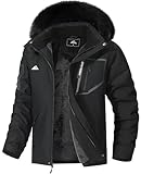 MAOYSSEN Chaqueta de esquí impermeable para hombre, X-Large