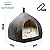 Dololoo Pet Bed for Cats, Cat Cushion Bed Nest Sleeping Bag Cat Cave House Soft Bed for Kitten and Small Pet(Dark Gray,S)