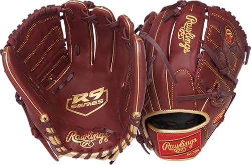 Rawlings | R9 Series Baseball Glove | 12' | Right Hand Throw | Sherry