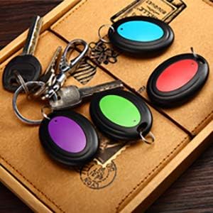 Key Finder Remote Locator Make-Noise: 85dB RF Item-Tracker with 135ft Working Range in Open Space| Wireless Wallet-Tracker with 4 Receivers| 1 Transmitter with Led Flashlight (Black)