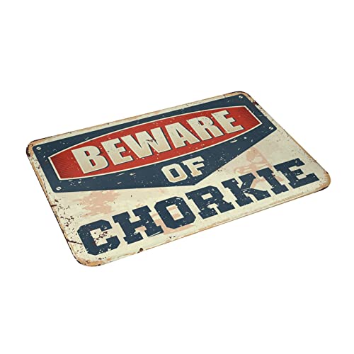 Tapis Chorkie drôle 50 x 80 cm protège-sol lavable pour entrée bar