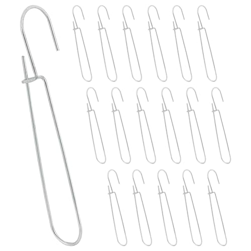 Image of PLIGREAT 18 Pcs Sewing Pattern Hanging Hooks Metal Hangers for Tailors Garment Factory Clothing Industry Organizing Sewing Patterns Design Drawing Paper Storage Small Size Tailor Pattern Hooks