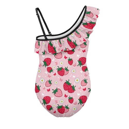 Girls Swimsuit One Piece Ruffle Swimsuit Bathing Suit Non-Slip Straps Swimwear for Kids in 3t to 14 Years2