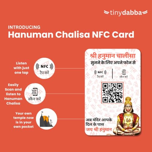 Hanuman Chalisa Card | NFC & QR | Keep In Wallet | by tinydabba - 2