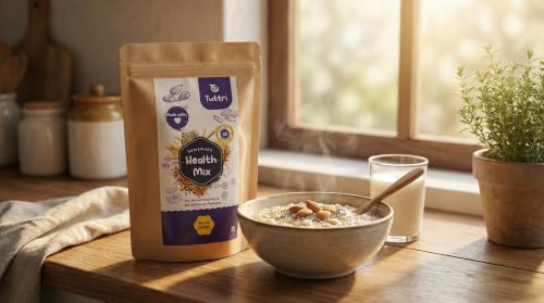 Image of Tuttri Homemade Health Mix Powder for Kids, Adults & Elderly | 28 Natural Multi-Millet, Nuts & Grains | No Preservatives, Zero Added Sugar | Sathu Maavu Health Drink Mix - 250g