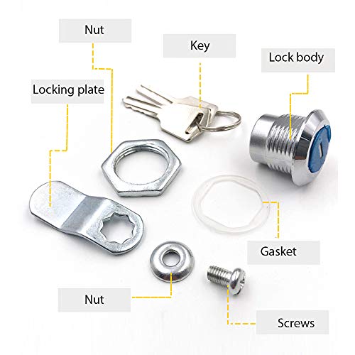 2Pcs Cam Lock File Cabinet Desk Drawer Locker With Keys Arcade Cupboard #TOP7