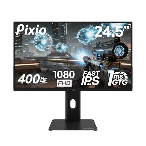 Image of Pixio PX258 Hayabusa 24.5 inch (24 inch / 25 inch Equivalent) 400Hz Refresh Rate FHD 1080p Resolution Fast IPS Panel 1ms GTG Response Time Gaming Monitor with PS2S Ultrawide Heavy-Duty Premium Single