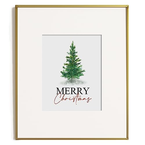 Yumknow Rustic Vintage Farmhouse Holiday Wall Decor - Winter Pine Bathroom Print Poster - Christmas Tree Wall Art Gallery Wall thumb #4