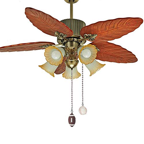 Akahttbn Ceiling Fan Chain Pulls Decorative Extension 12 Inches Baseball and Football Extender Ornaments Pendant Fan Pulls Set for Ceiling Light Lamp Fan Chain (Nickel) - Thumbnail 6