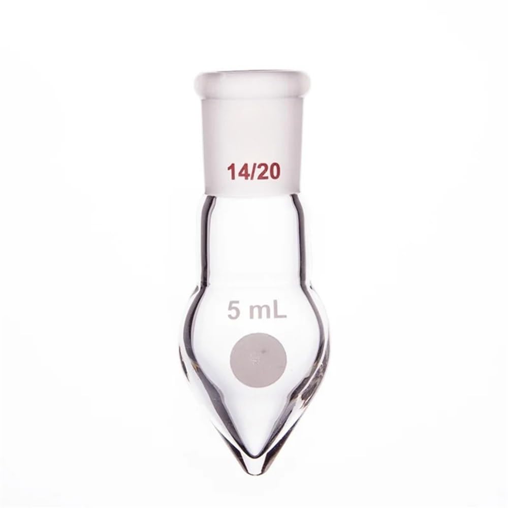 Equipos y suministros de laboratorio Matraz de pared gruesa en forma corazón Capacidad 5 ml 10 15 25 50 Vidrio borosilicato F32