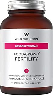 Wild Nutrition Food-Grown® Fertility Supplements for Women | Support Healthy Ovulation and Mental Wellbeing | Folate Supplement with Magnesium, Chromium, and Zinc | 60 Capsules