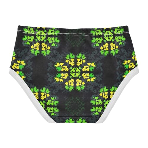 Pattern Girls Underwear Toddlers 2t Cotton Panties Little Girl Green Yellow Shamrock Black Underpants Briefs2