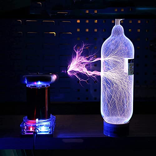 250W Grande Musique Tesla Coil Induction Arc Tesla Coil Plasma Haut-Parleur Kit De Bricolage 110-240V Arc Électrique Musique Tesla Coil Wireless Transmission Experiment Modèle Toy Desktop Science,250W Cover