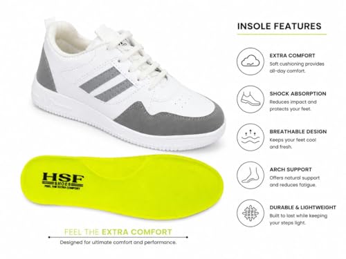 Generic Men's Casual Lace-Up Sneakers, White and Green Striped, - Image 6