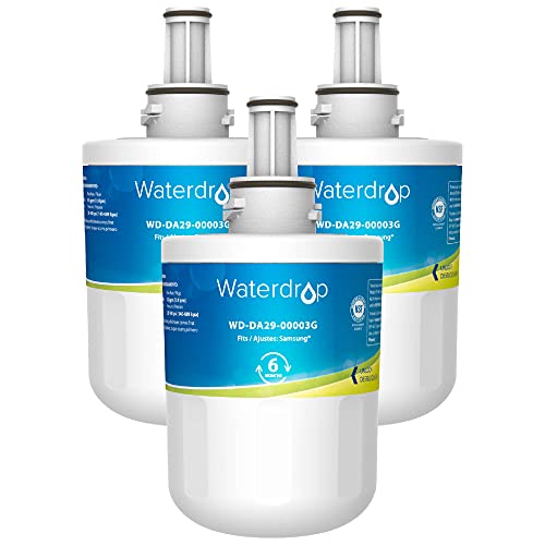 Waterdrop DA29-00003G Refrigerator Water Filter, Replacement for Samsung DA29-00003G, DA29-00003B, DA29-00003A, Aqua-Pure Plus, HAFCU1, RFG237AARS, FMS-1, RS22HDHPNSR, RSG257AARS, WSS-1, Pack of 3