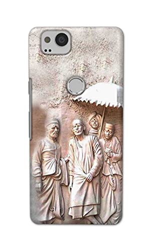 Image of PRINTFIDAA Printed Hard Back Cover Case for Google Pixel 2 Back Cover (Sai Baba) -1803