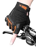 【Anti-choc et antidérapant】Le dos de gants est couvert de TRP qui résiste au choc extérieur et protège bien les articulations faibles de la blessure accidentale. Paume coussin doux soulage effectivement la douleur ou la fatigue pendant la conduite longue. Silicone motifs antidérapant sur la paume augmente la friction entre les mains et la poignée de vélo pour que vos mains ne glissent pas. En même temps, ce design empêche votre téléphone ou autre objets essentiels de glisser de vos mains