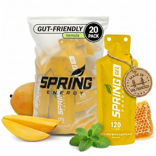 Image of Spring Energy - Hill Aid - Mango Mint Energy Gel with 30 mg of Caffeine 120 Kcal