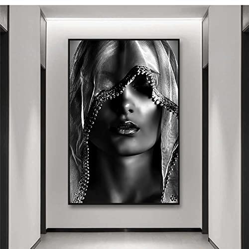 Affiches et gravures or et argent figure humaine impression HD peinture sur toile salon 80x110