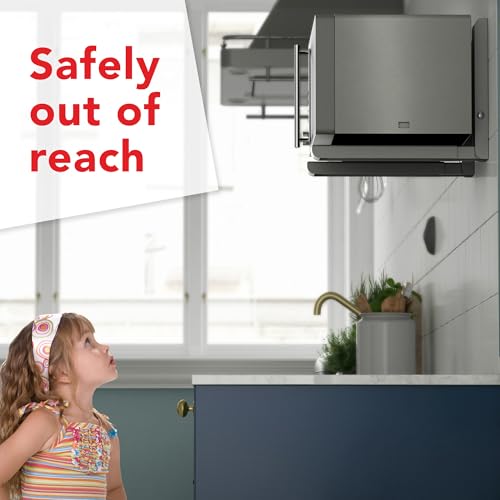 AVF Steel Universal Wall-Mounted Microwave Brackets in Silver (Set of 2) - Thumbnail 7