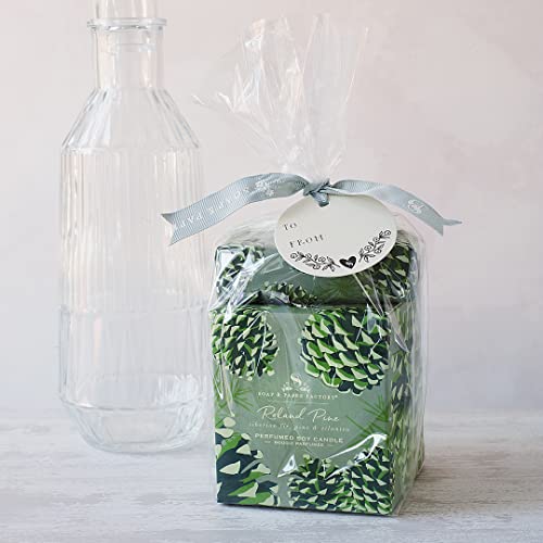Soap & Paper Factory Roland Pine 9.5 Oz Large Soy Candle & 5 Oz Soap Gift Set #TOP3