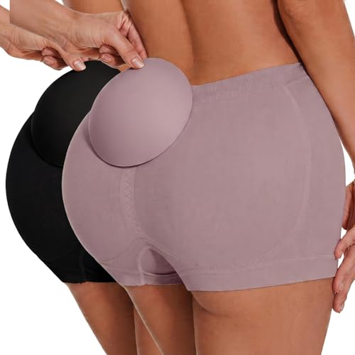 Image of Zimi Collection Tummy Control High Waist Butt Lifter Panties Padded Underwear for Women Hip Enahncer Body Shaper Boyshort