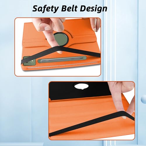 Image of TGK 360 Degree Rotating Flip Cover Case for Moto Pad 60 Pro 12.7 inch 2025 Release Tablet (Orange)
