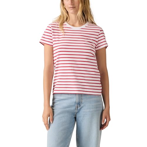 Levi's Perfect Tee Emily Stripe haut rayé blanc femme