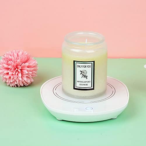HonFHena Candle Warmer Plate, Electric Candle Wax Melt Warmer for Scented Wax Large Jar (White)