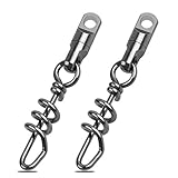 AGOOL 5/10pcs Heavy Two Way Swivel Swivels Fishing Swivels/Stainless Steel Swivel for Saltwater Freshwater Fishing