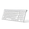 iClever BK10 Bluetooth Keyboard, Multi Device Keyboard Rechargeable Bluetooth 5.1 with Number Pad Ergonomic Design Full…