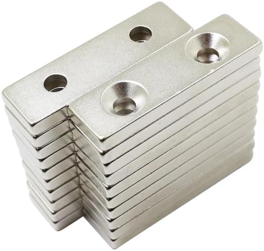 Rectangular Counterbore 40x12x4mm Magnetic Double Hole NdFeB magnet(10pcs)